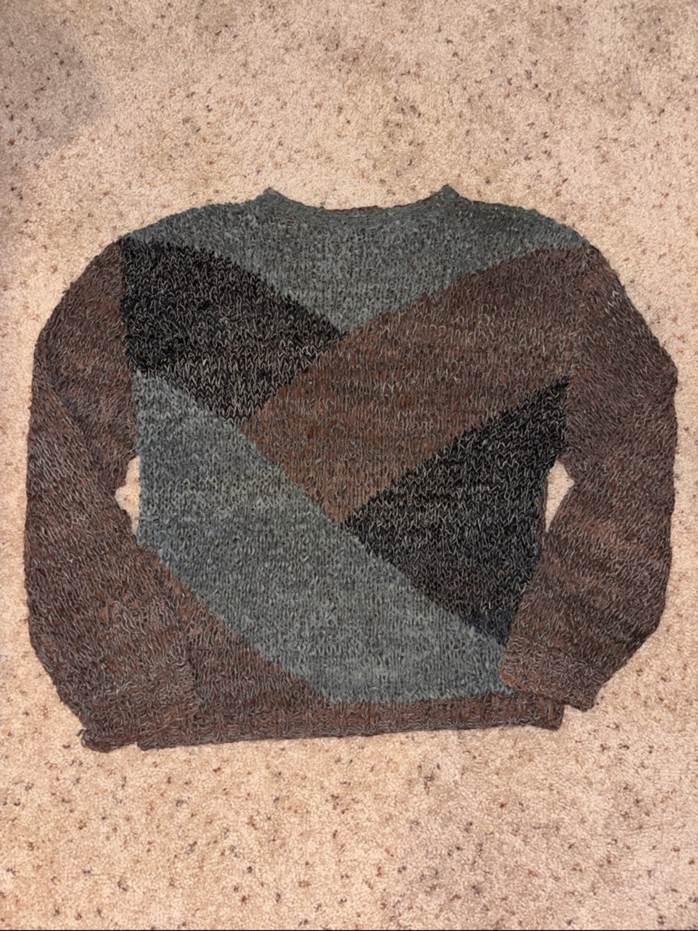 Vintage 100% Leather Woven Sweater Size Large unisex